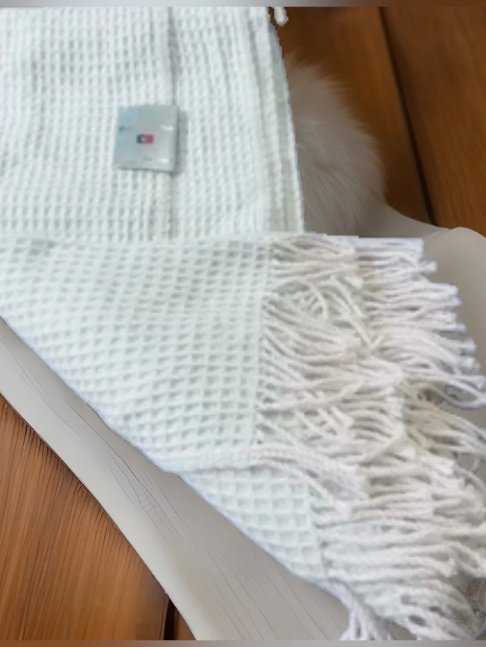 ROCA HOME PORTUGAL WAFFLE WEAVE KNIT COTTON MINT GREEN THROW BLANKET 50